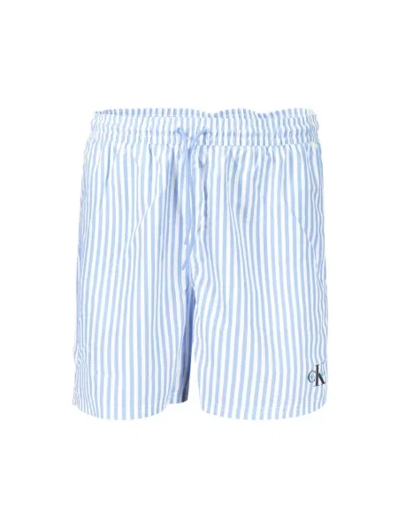 Pasek Calvin Klein w paski z paskiem niebieski