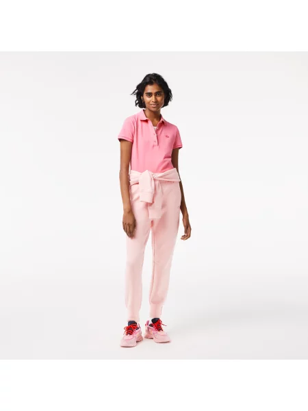 Lacoste Koszulka Polo Z Elastycznej Bawełny Slim Fit różowy