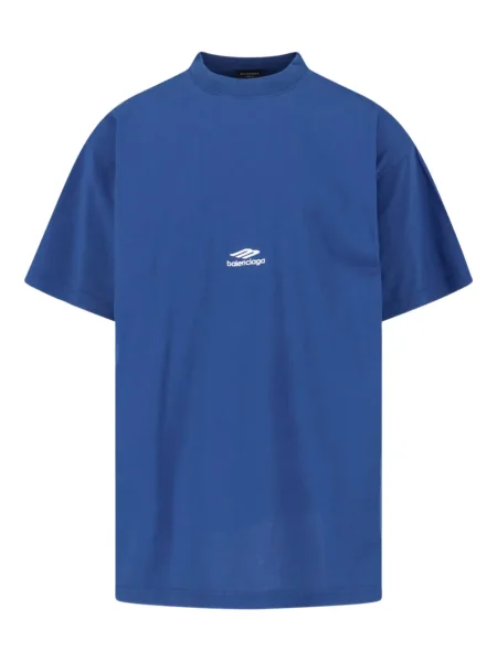 Tricou Balenciaga cu imagine albastru