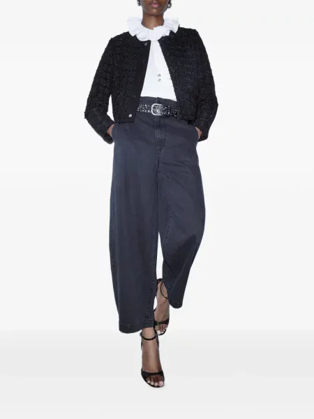 Pantaloni Liu Jo cu broderie negru