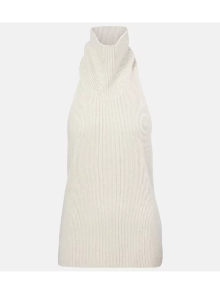 Top Lisa Yang din cașmir bej