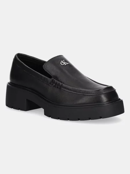 Mokasini Calvin Klein Jeans COMBAT LOAFER HW LTH črna