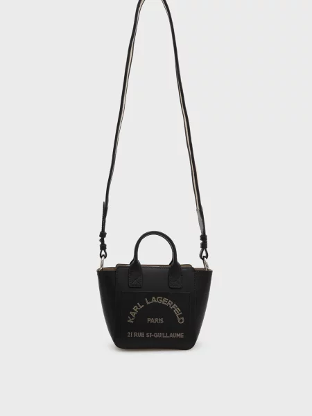 Шкіряна сумка Karl Lagerfeld чорна