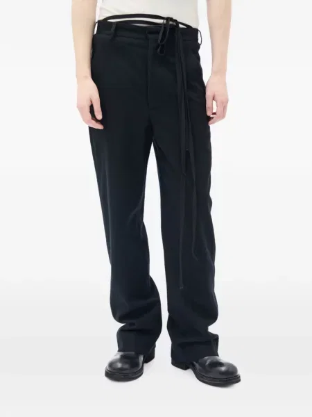 Pantaloni Ann Demeulemeester de lână negru