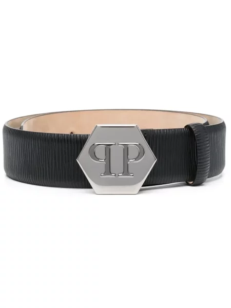 Curea Philipp Plein din piele negru
