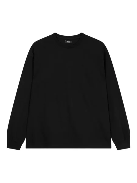 Tricou Studio Tomboy cu decolteu rotund lung negru