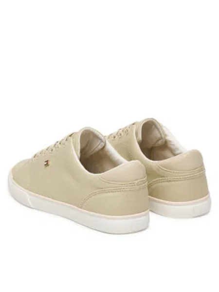 Sneakersy Tommy Hilfiger Th Low Profile Vulc Canvas béžová