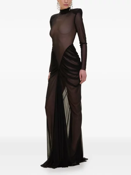 Rochie maxi V:pm Atelier cu volane negru