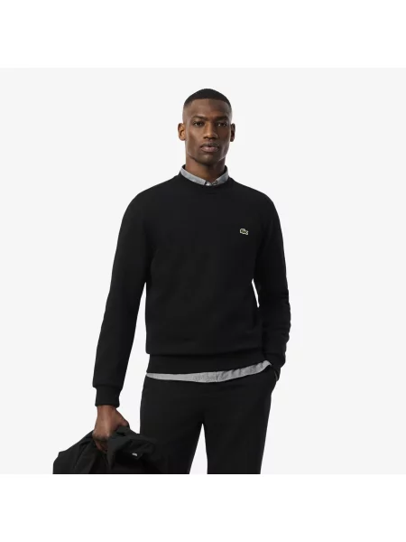 Lacoste Bluza Z Polaru Szczotkowanego czarna
