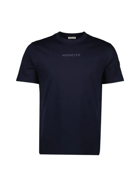 Koszulka Moncler z logo niebieska