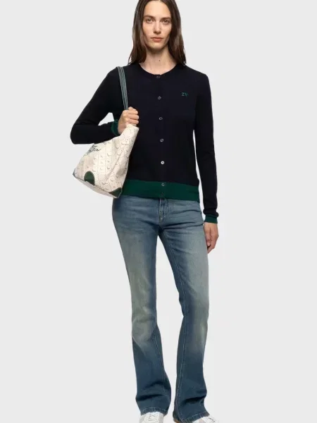 Кашемировый кардиган Zadig&voltaire синий