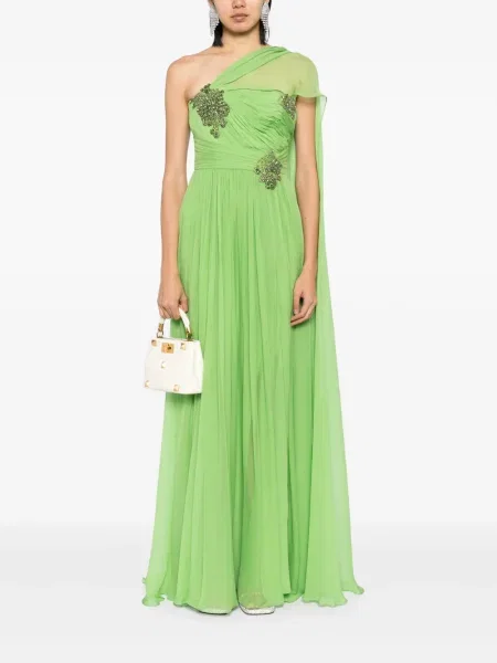 Rochie Zuhair Murad din șifon verde