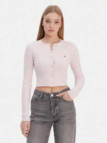 Tommy Jeans Pletena jopica roza