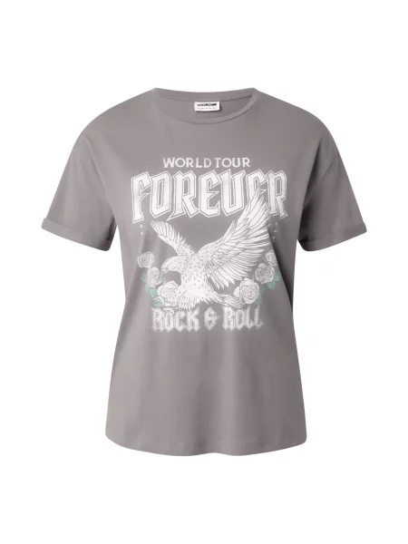 Noisy may Tricou NMBRANDY gri / verde smarald / murdar alb