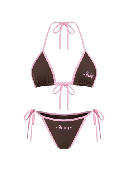 Bikini Juicy Couture cu imagine maro