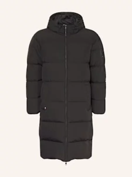 Tommy Hilfiger Płaszcz Puchowy schwarz czarny