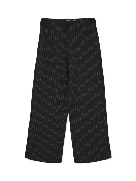 Vero Moda Petite Pantaloni VMBERLIN gri metalic alb