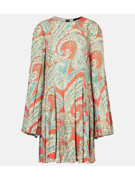 Rochie Etro cu model paisley plisată