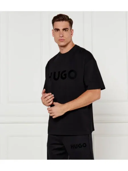 HUGO Tricou Dinkee Oversize negru