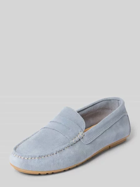 Loafersy Marc O'polo zamszowe niebieskie