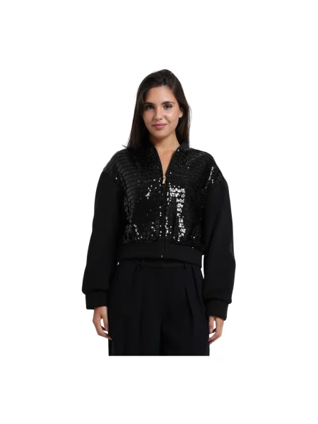 Kurtka bomber Armani Exchange z cekinami czarny