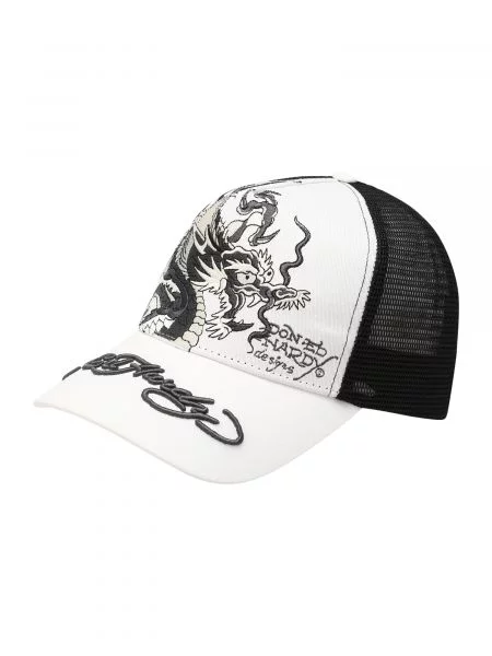 Ed Hardy Șapcă gri închis / negru / alb