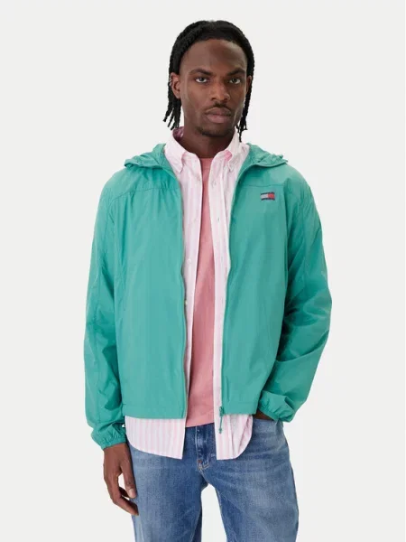 Tommy Jeans Prehodna jakna zelena