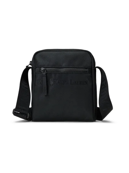 Velik crossbody torbica Polo Ralph Lauren črna