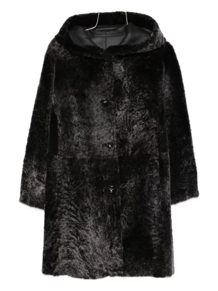 Baranica kożuch Manzoni 24 z kapturem szary