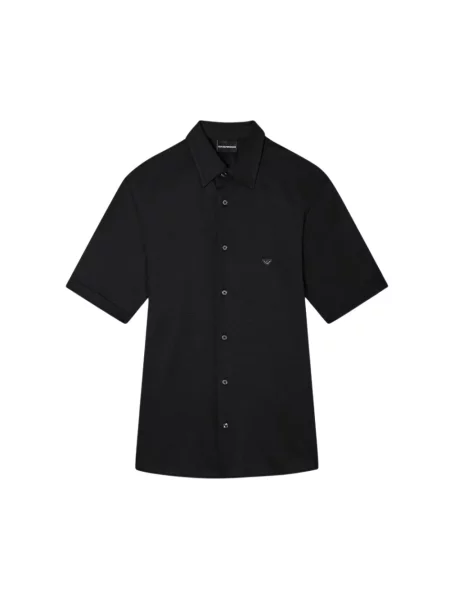Koszula z krótkim rękawem Emporio Armani czarna