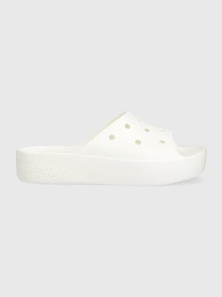 Чехли Crocs Classic Platform Slide с платформа бяло