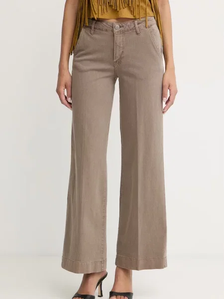 Guess jeansy wide leg ZOYA brązowe