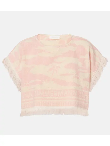 Cropp top Zimmermann din material terry roz