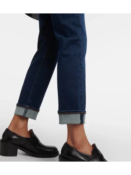 Blugi skinny 7 For All Mankind cu talie înaltă albastru