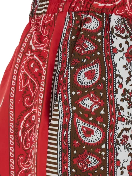 Pantaloni scurți P.a.r.o.s.h. cu imagine cu model paisley roșu