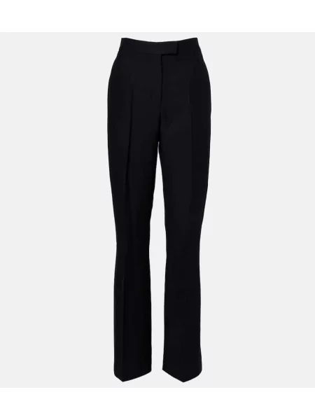 Pantaloni Ferragamo cu talie înaltă negru