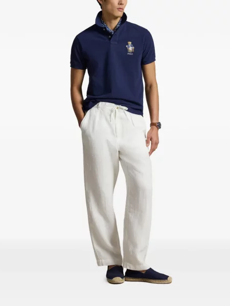 Șosete Polo Ralph Lauren cu broderie în carouri de flanelă verde
