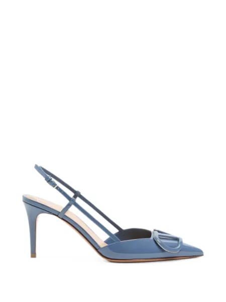 Pantofi cu toc Valentino Garavani din piele slingback albastru
