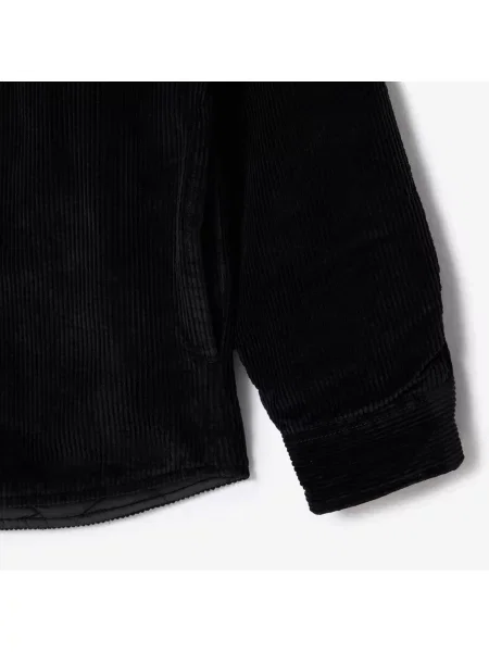 Lacoste Pikowana Koszula Wierzchnia Z Sztruksu czarna