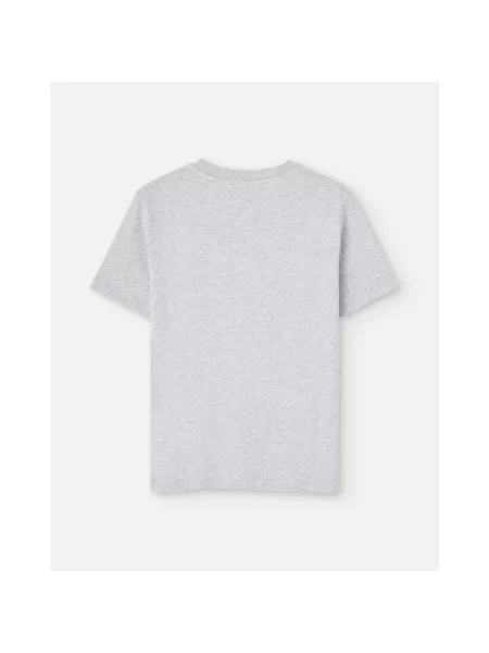 Koszulka A.p.c. z logo z dekoltem w kształcie litery U szara