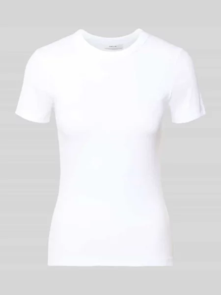 T-shirt o kroju regular fit z mieszanki bawełny Opus biała