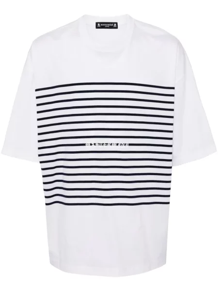 Tricou Mastermind Japan cu dungi cu imagine alb
