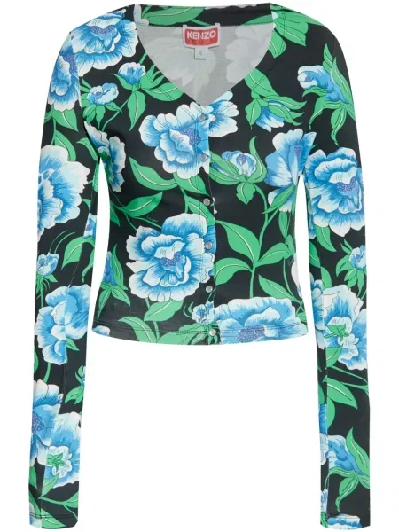 Top Kenzo cu model floral cu imagine negru