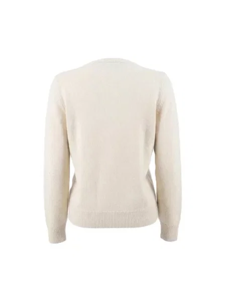 Sweter Mc2 Saint Barth wełniany z nadrukiem beżowy