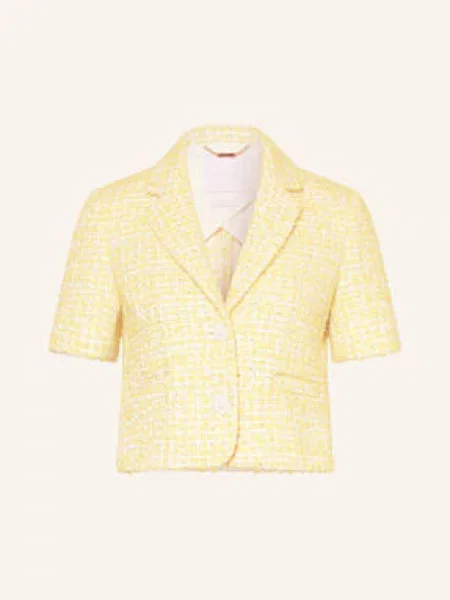 Rich & Royal Krótki Blezer Z Tweedu Z Cekinami gelb żółta