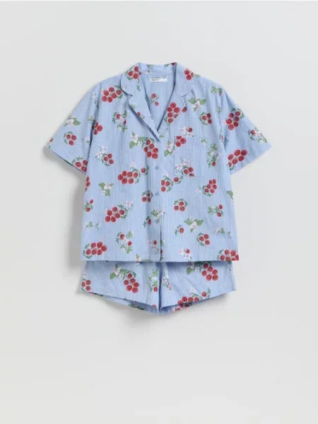 Reserved Pijama din două piese cu model albastru