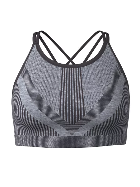 SMARTWOOL Sutien sport Intraknit gri negru
