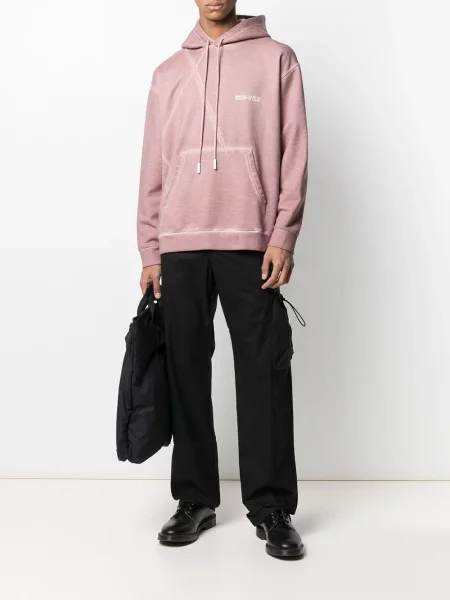 Siuvinėtos cargo stiliaus kelnės Marcelo Burlon County Of Milan balta