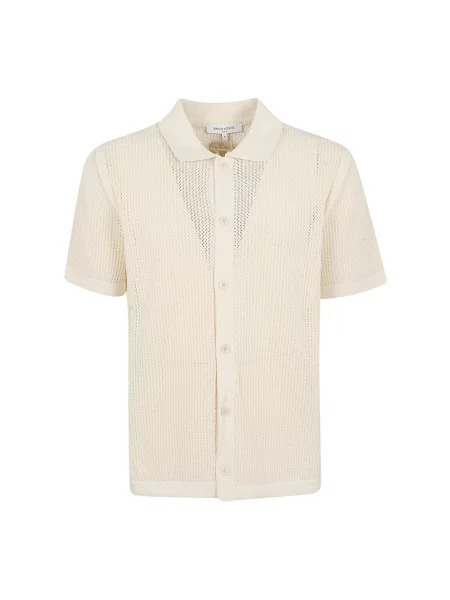 Kardigan Maison Kitsune z krótkim rękawem beżowy