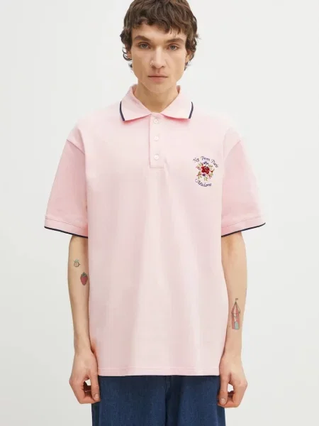 Polo majica Drôle De Monsieur roza